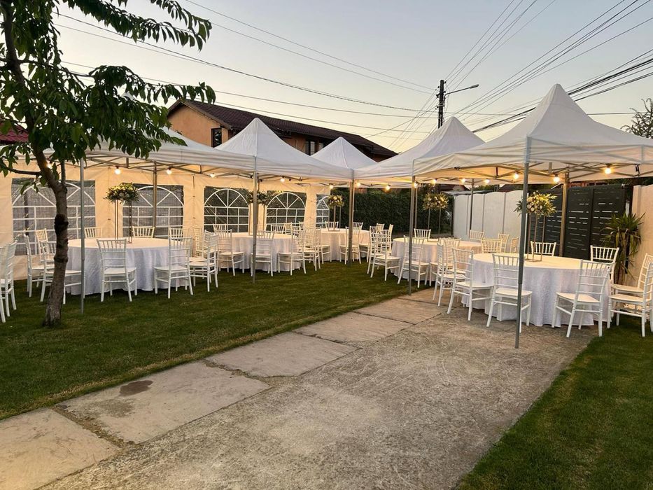 Inchiriem corturi evenimente, mese , scaune, aranjemnete, vitrine