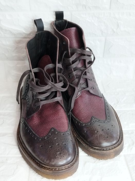 Rolando Sturlini Brogue, италиански ръчно изработени обувки, боти.кожа