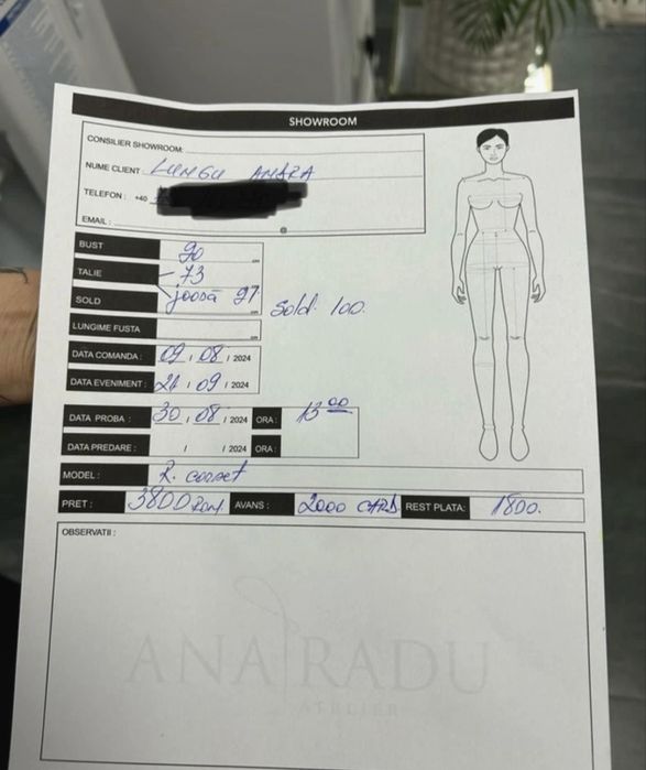 Rochie mireasa/ocazie Ana Radu. S-M