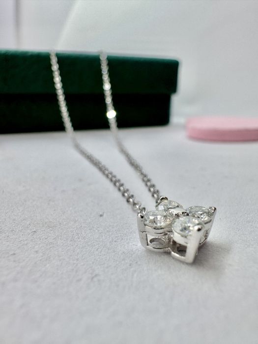 Сребърно колие с мойсанит (диамант) 1.6 карата
