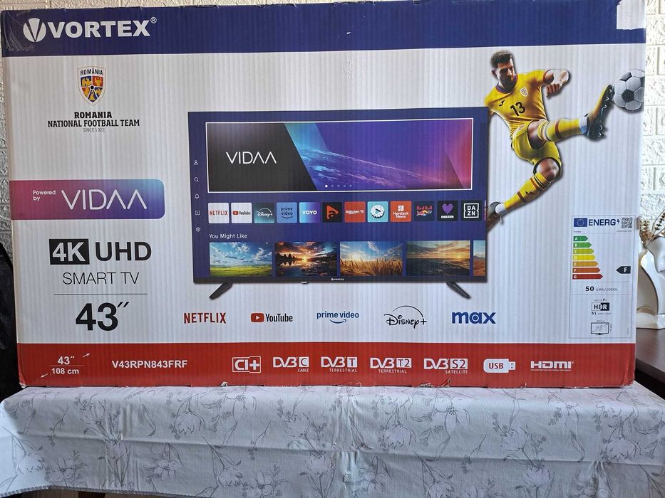 TV SMART 4K diagonala 109 nou cu garantie