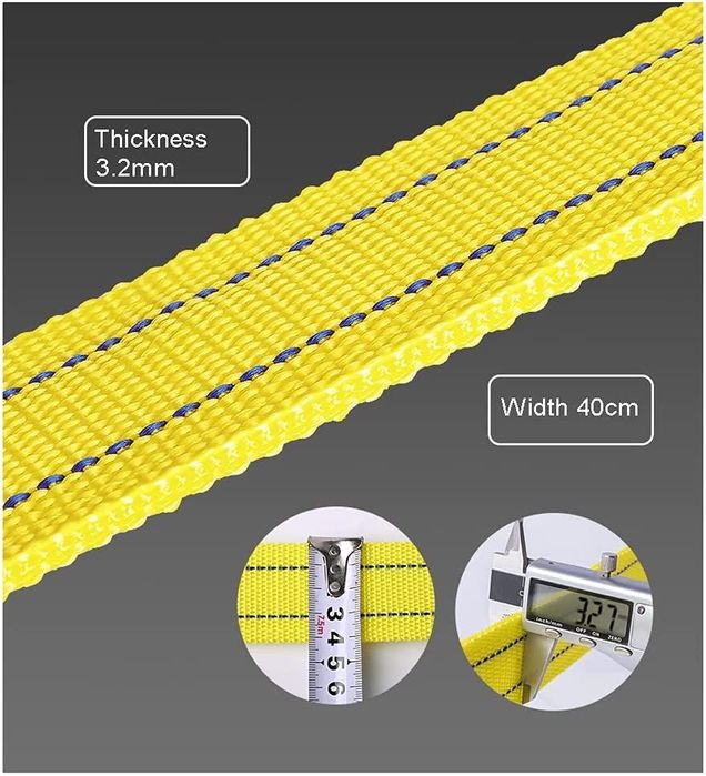 въже за теглене тип колан синтетично до 5000 кг / 4м с карабинери ...