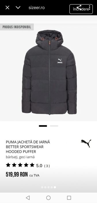 Geaca bărbați Puma XXL