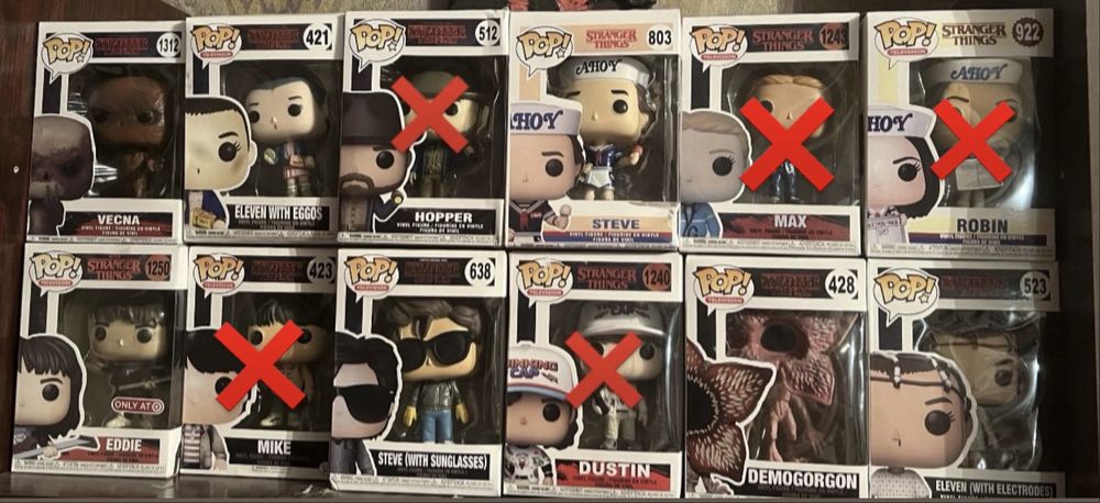 Фигурки funko pop stranger things