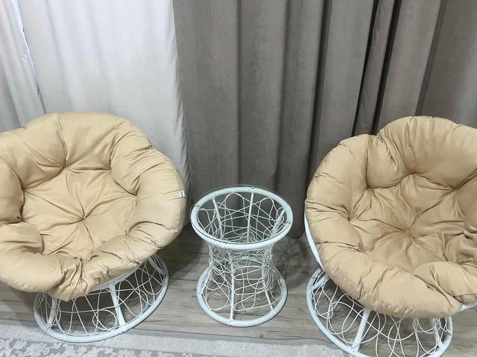 Комплект " папасан-мини" 2 кресла и столик