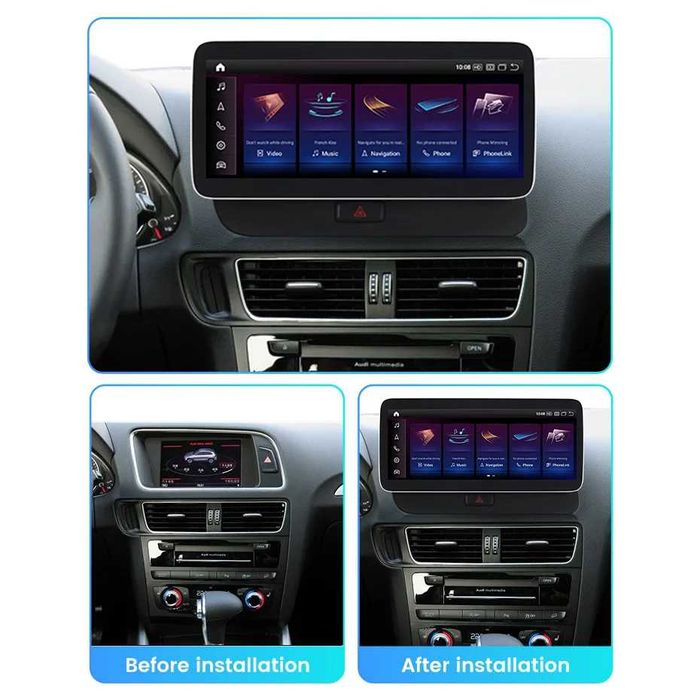 Navigatie Android Dedicata Audi Q5 (2008-2013), 4GB RAM 64GB Stocare