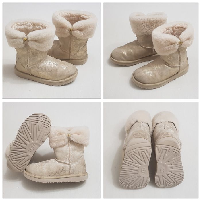 UGG Ramona Classic ll ghete, boot, cizme piele auriu metalic,Nr 33, 5
