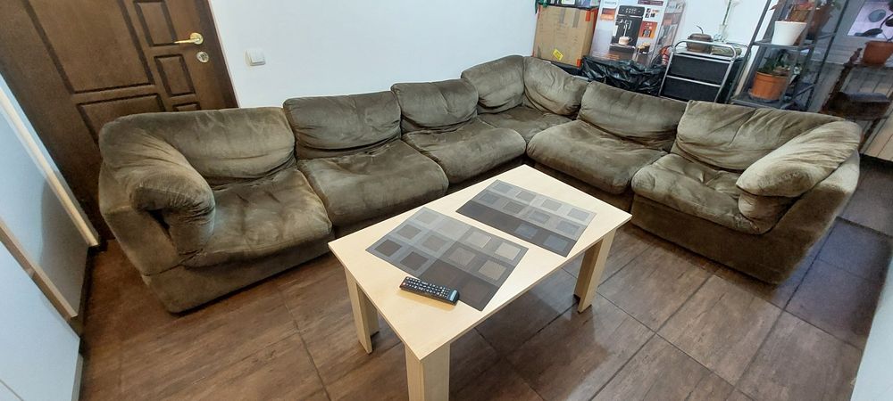 Canapea modulara,material catifea