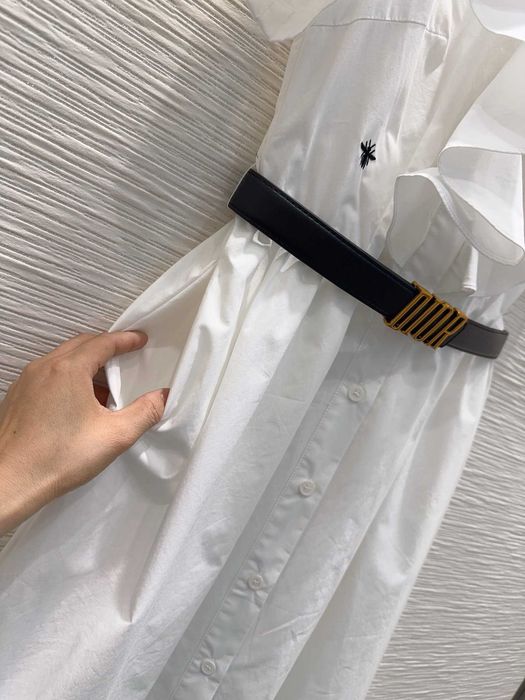 Dior бяла рокля, дълга рокля SML