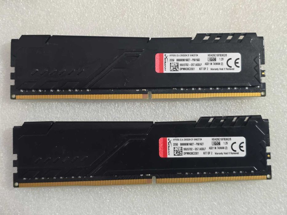 Kit Memorie RAM Kingston HyperX Fury Black 8GB (2x4GB) DDR4 2666MHz CL16 DIMM Dual Channel [HX426C16FB3K2/8]