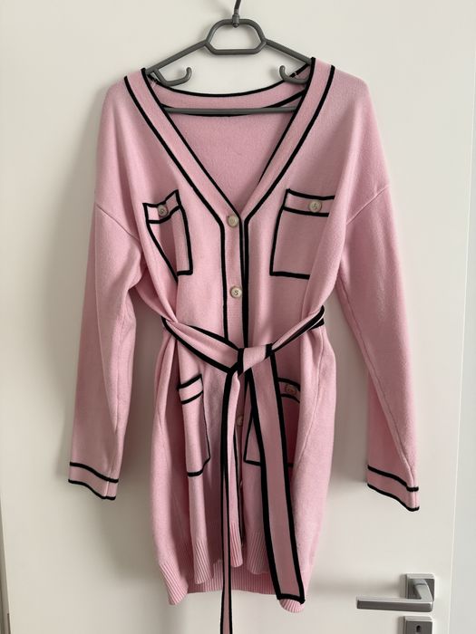 Розова мека жилетка/рокля