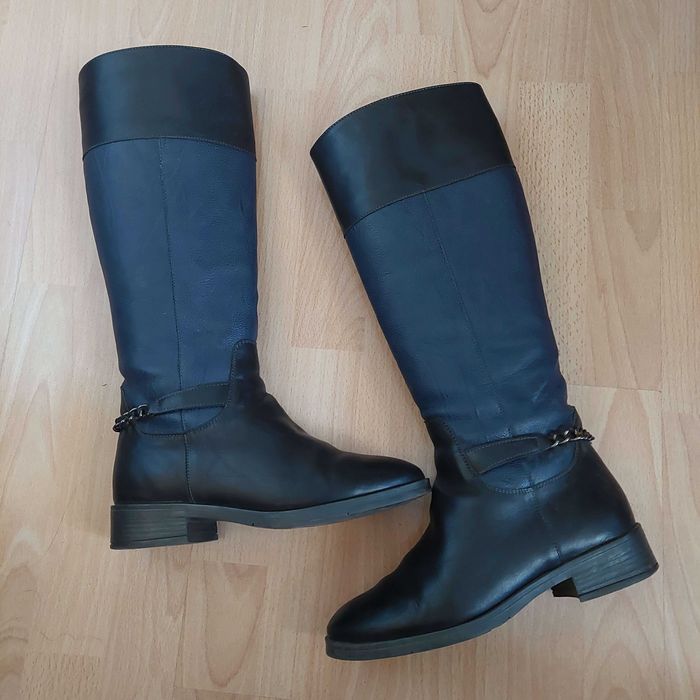 Зимни дълги ботуши от естествена кожа в отлично състояние 37 номер