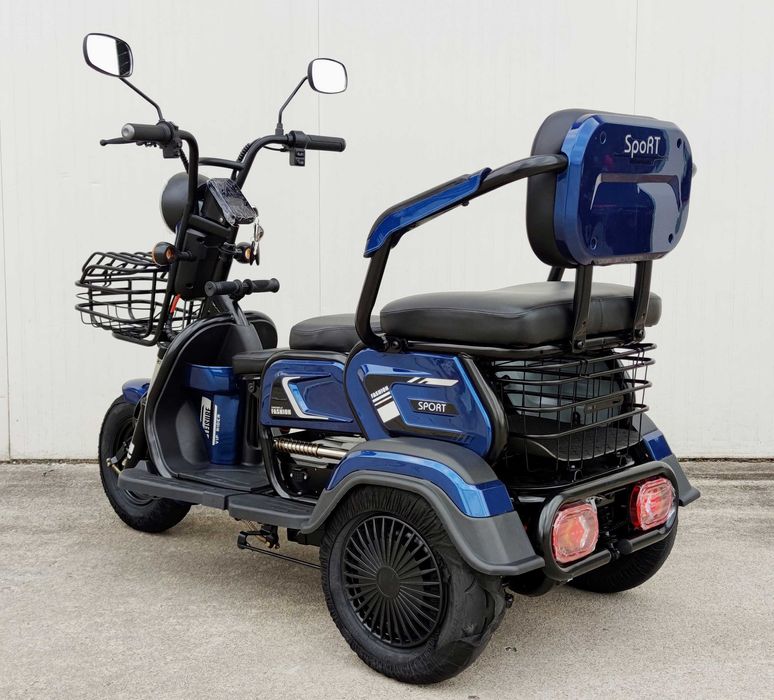 НА ИЗПЛАЩАНЕ Електрическа триколка  EcoWay М19X син цвят