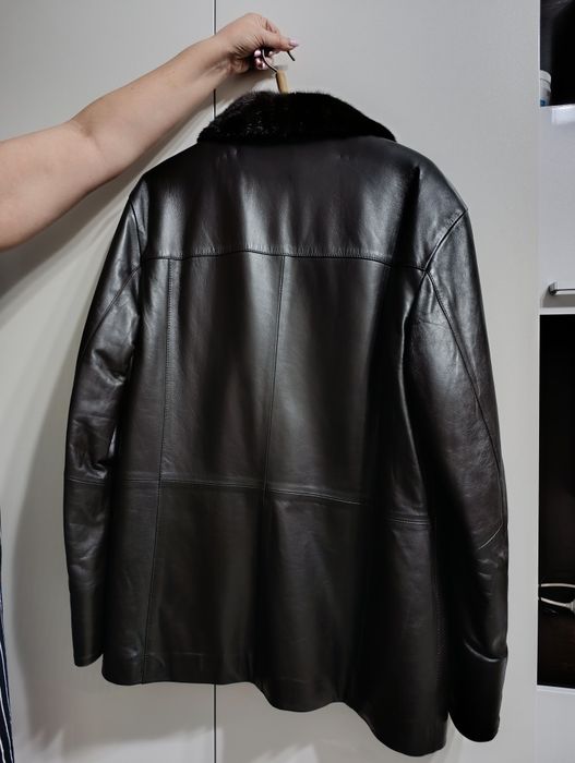 Дублёнка натуралка кожа/норка