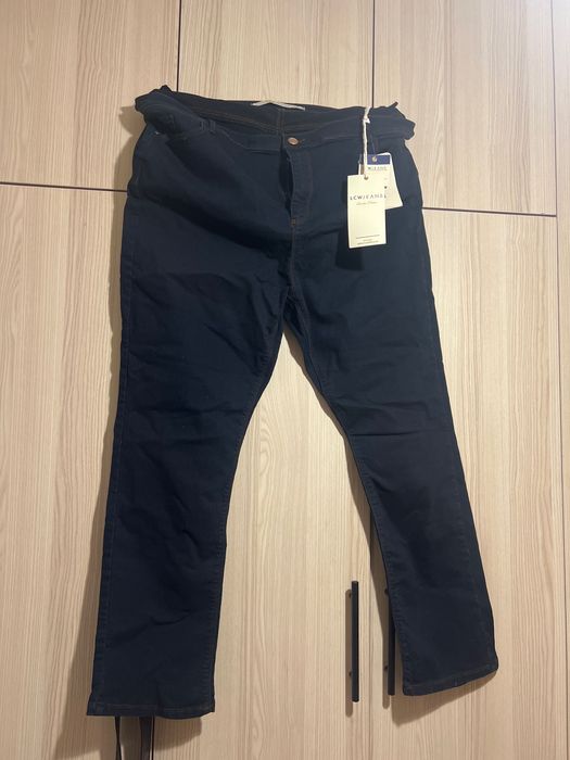 Дънки морско синьо, размер 50, еластични и леки