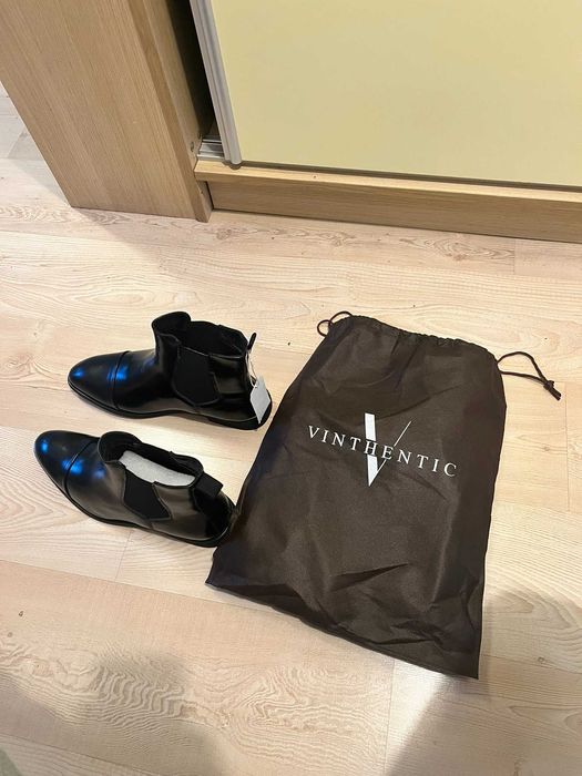 Продавам боти нови Annibale Carracci Leather Chelsea Boots (46)– Черни