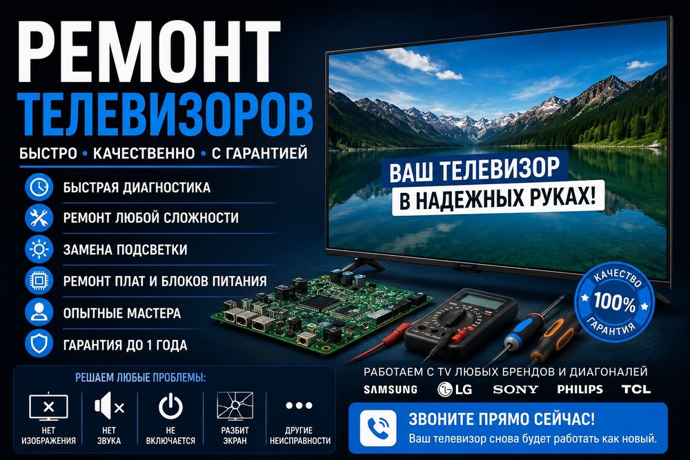 Срочный ремонт телевизоров