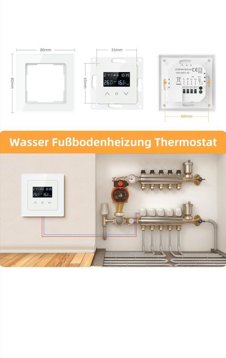 Termostat wifi Miucda centrala/încălzire pardoseala  Tuya ,Smart life