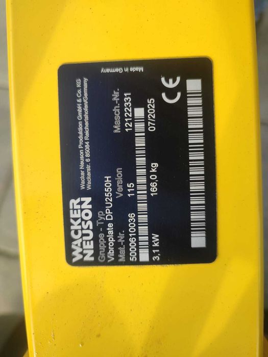 Placa vibratoare reversibila Wacker Neuson DPU 2550 H