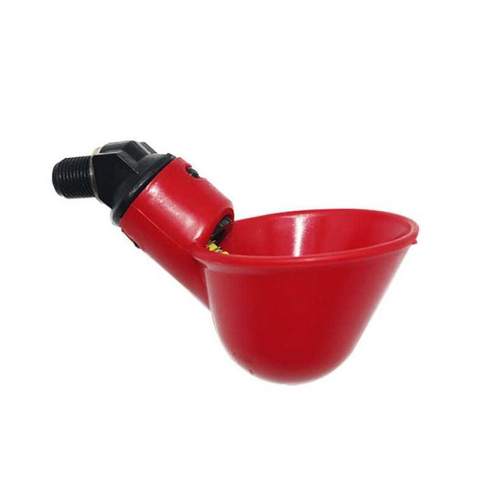 Set 10 dozatoare apa pentru animale, Plastic, Automat, Rosu