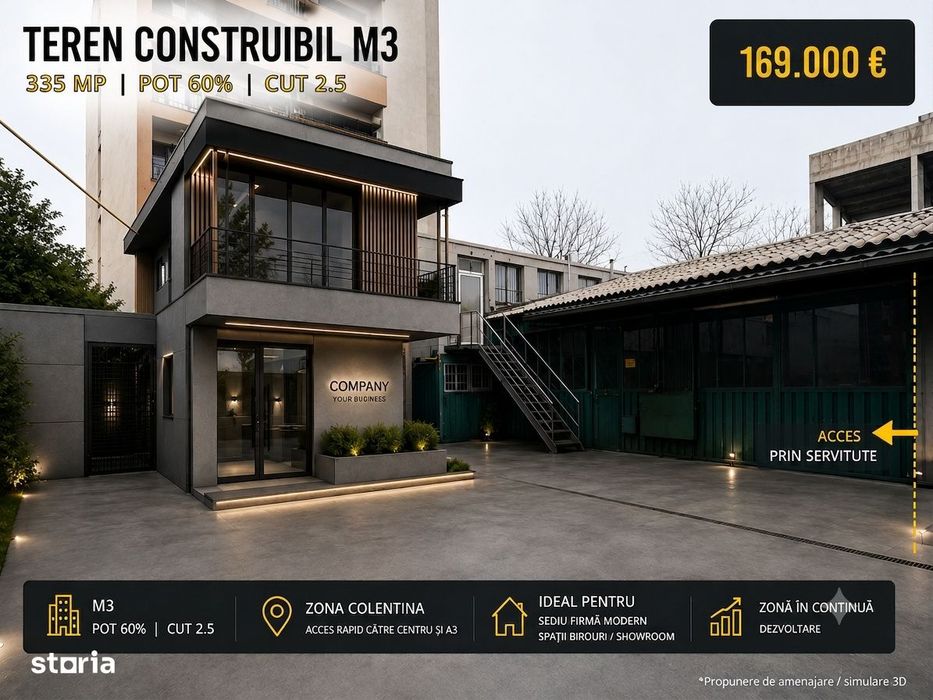 Teren construibil M3 | Ideal locuinta, boutique residential sau sediu