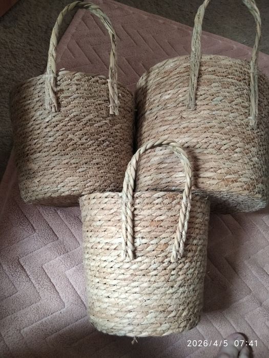 Корзинки плетеные натуральные