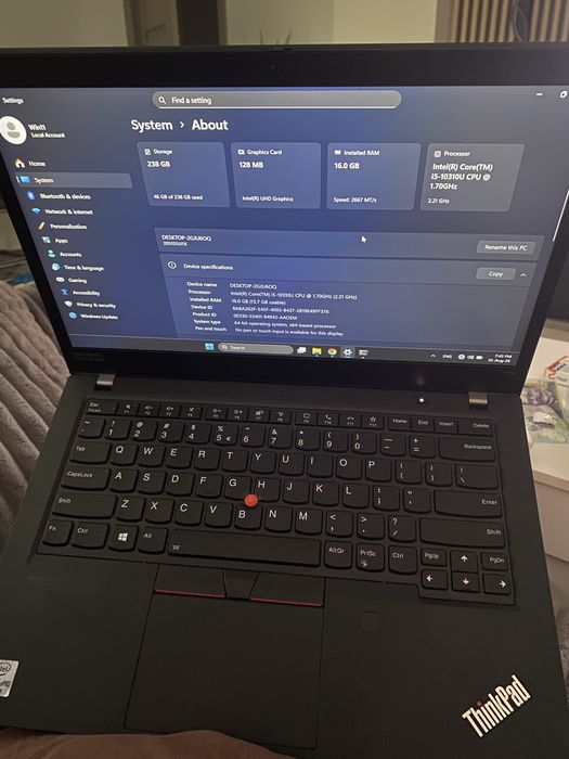 Laptop Lenovo ThinkPad I5 Gen10