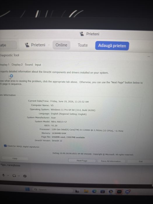 Vand laptop acer nitro 5 3050ti