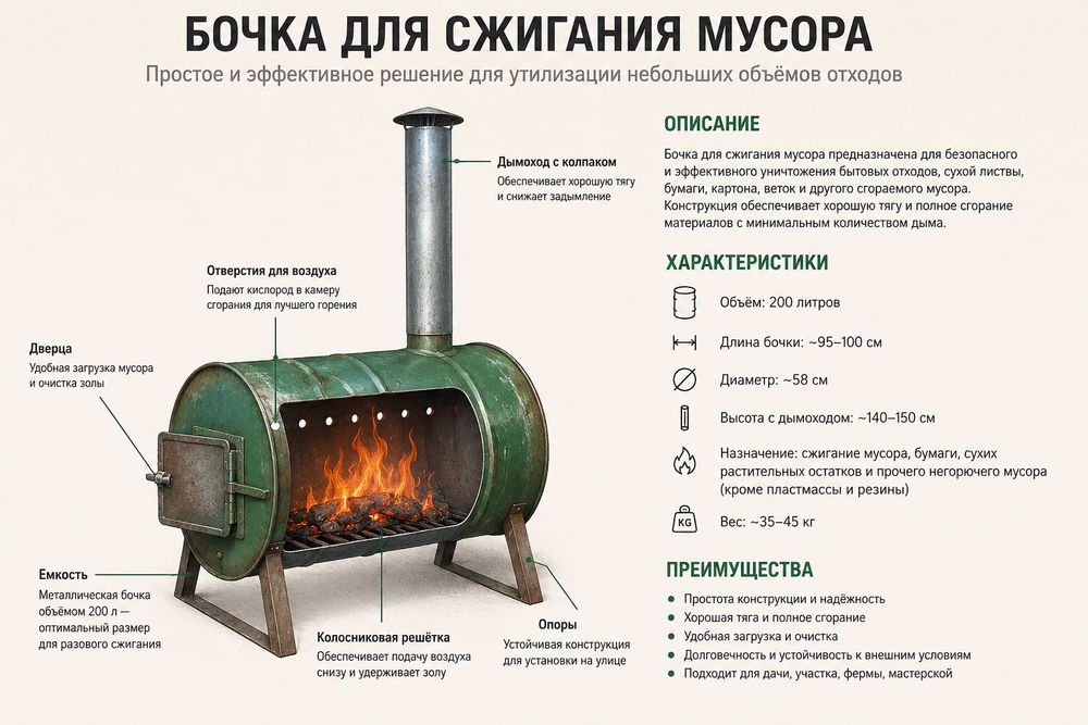 Бочки для мусора