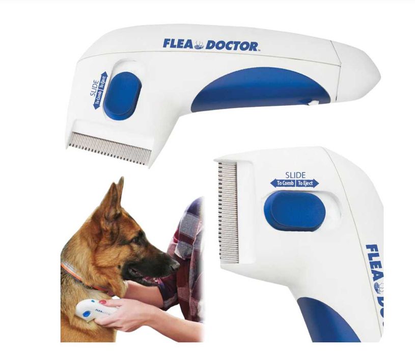 Pieptene electric antiparazitar dens pentru caini si pisici