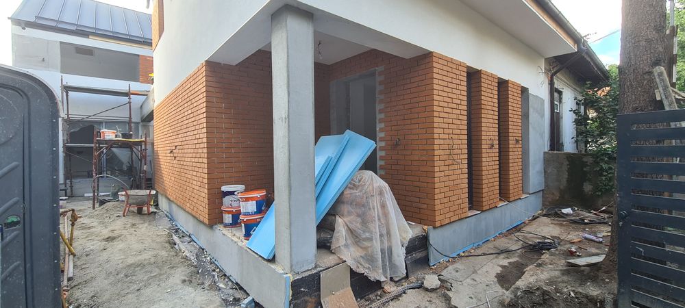 Montaj klinker  zidarie aparenta caramida feliata