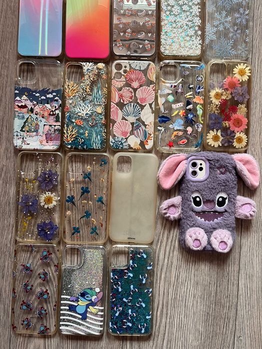 iPhone 11 + кутия + 27 кейса