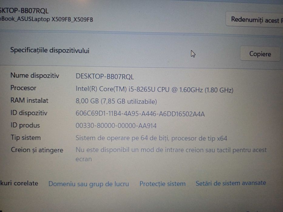 Laptop ASUS X509FB + accesorii
