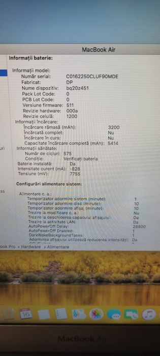 Laptop MacBook air i5 2015