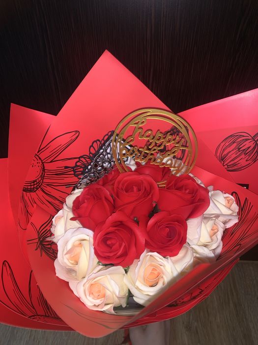 Buchet trandafiri din sapun