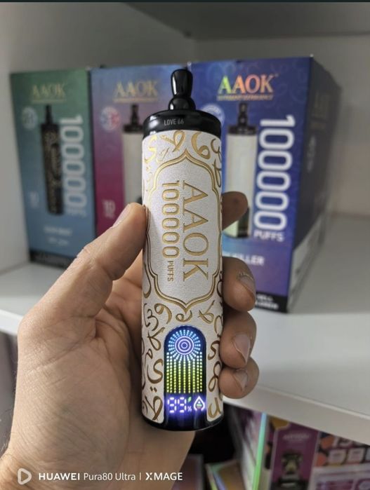 Vape 100.00 Puffs Narghilea Abur Extrem Reincarcabil