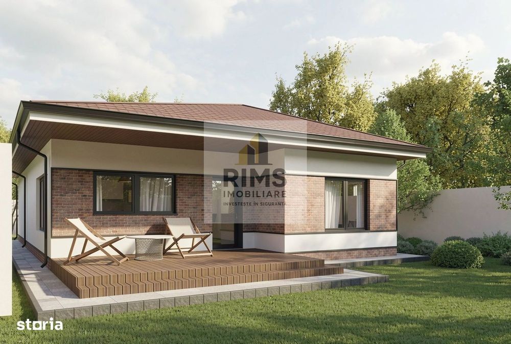 Casă nouă pe parter în Cârcea – Modelul Azur 3 Dormitoare