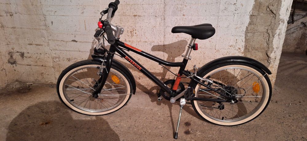 Bicicletă polivalentă Riverside 500 20'' corail copii 120-135 cm