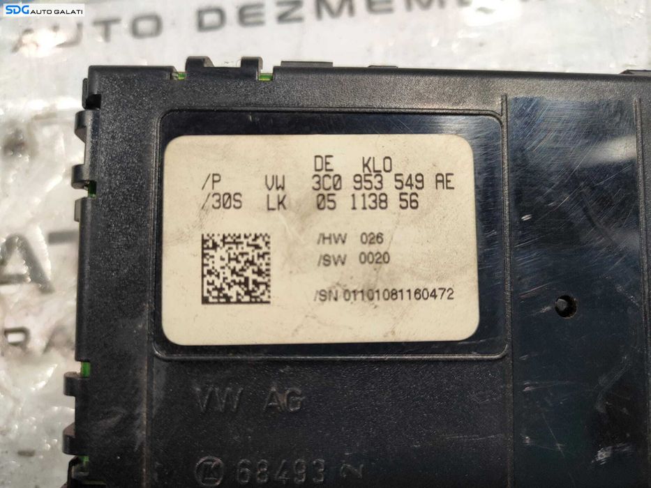 Calculator Modul Coloana Volan Volkswagen Passat B6 2005 - 2010 Cod 3C0953549AE [L5019]