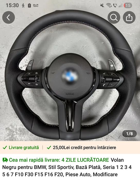 Vând volan BMW -M seria F10,F15,F30,F16F20 ia F10,F30, F15,F16,F20