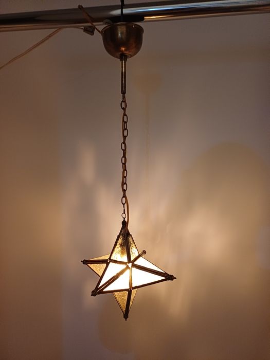 Accesoriu decor lumina vintage colectie sticla  alama Franța  1940