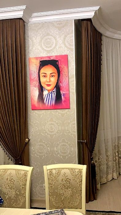 Портреты дрим арт по фото на холсте. Отличный подарок