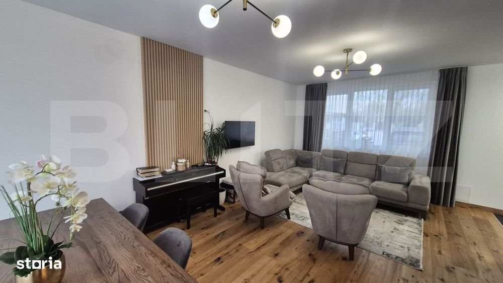 Casa cu 3 dormitoare, 100 mp, teren 202 mp, zona Baritiu