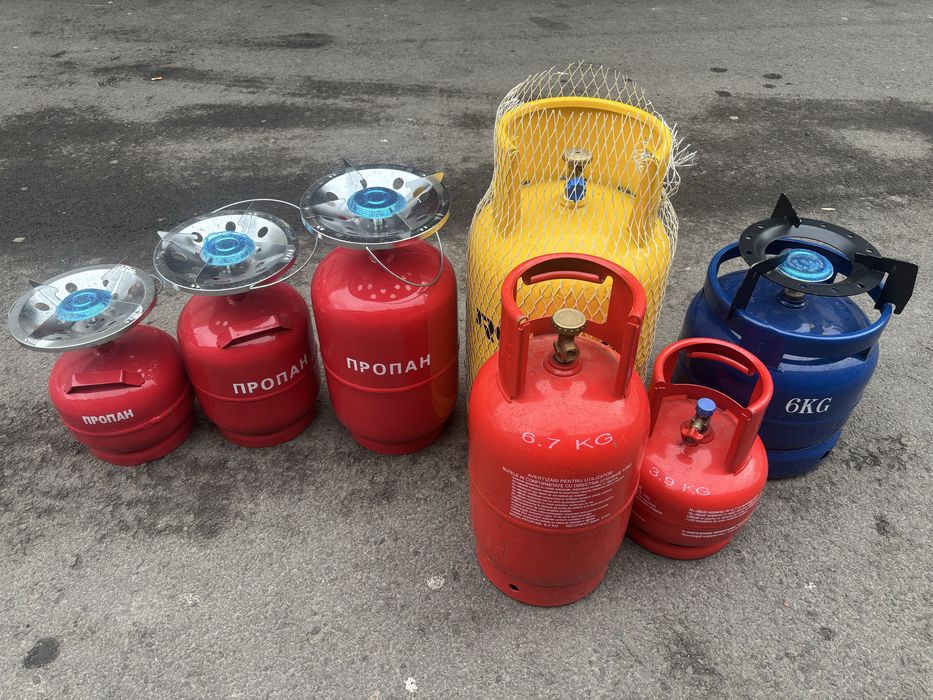 Butelie camping 2,3,5 kg  , 12 L  cu guler , 26 L  , pentru aragaz ,