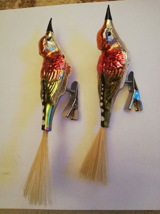 Елочные игрушки птички