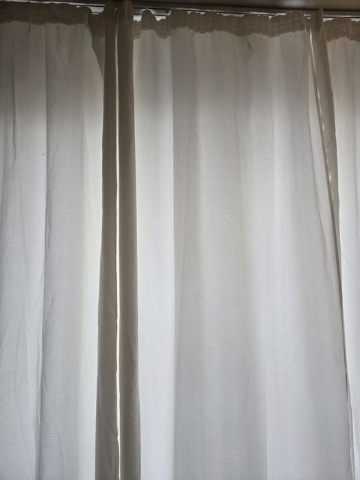 Завеси полупрозрачни екрю