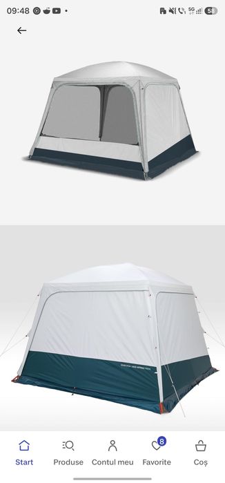 Piese pavilion/adăpost Decathlon Arpenaz Base Camp  Fresh & Black - acoperiș adapost