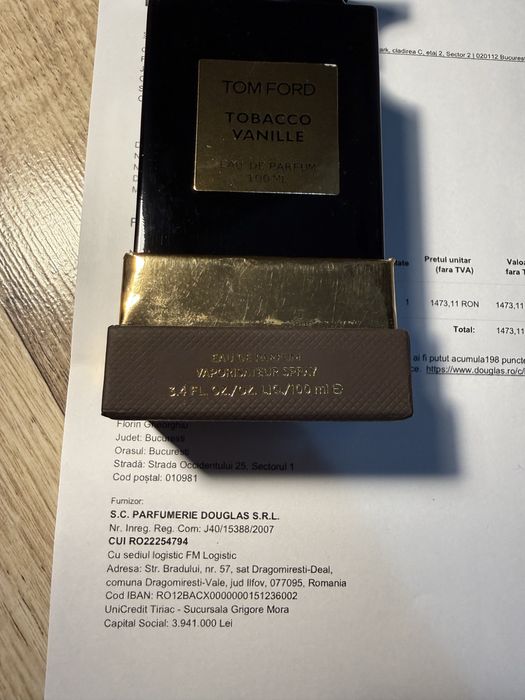 Tom Ford Tobacco Vanille 100ml, cadou ideal!!