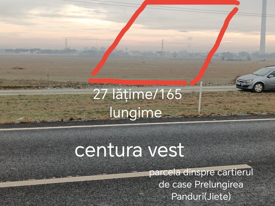 Vând parcelă teren extravilan Centura de Vest Târgu Jiu