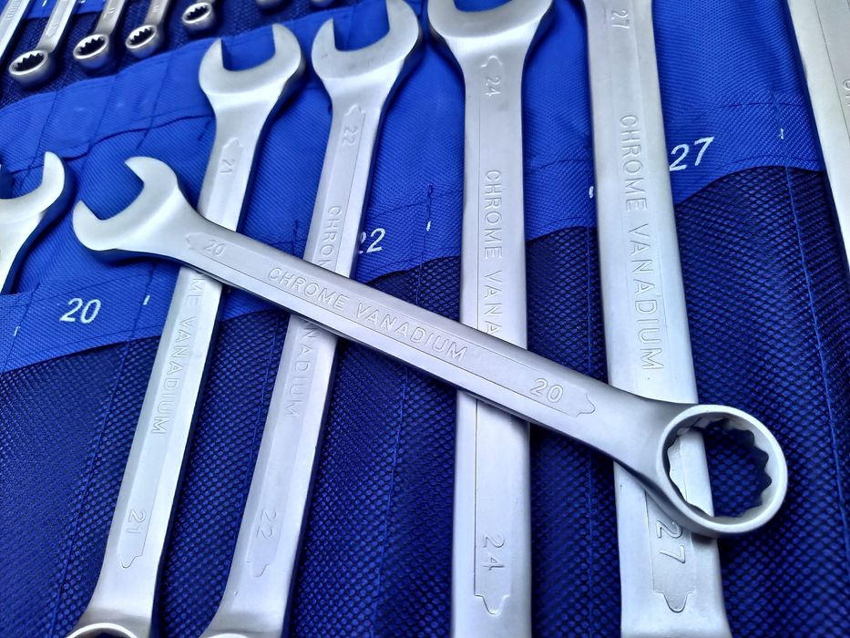 Set chei combinate 21 piese chrome vanadium 6 - 32 mm Fixe si inelare